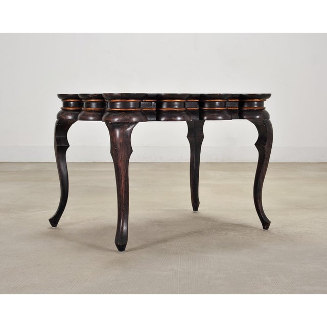 Rose Tarlow Rose Tarlow Style Chinoiserie Scalloped Lacquer Coffee Table For Sale - Image 4 of 18
