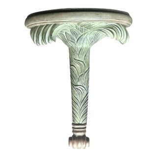 Vintage Coastal Carved Palm Frond Bracket For Sale