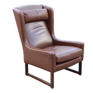 Leather Lounge Highback Chair by Rudolf Glatzel for Kill International, 1960s For Sale