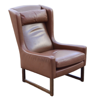Leather Lounge Highback Chair by Rudolf Glatzel for Kill International, 1960s