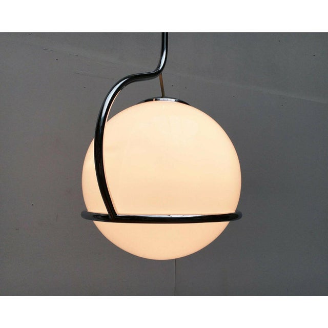 Mid-Century Space Age Italian Glass Ball Pendant, 1960s For Sale - Image 12 of 18