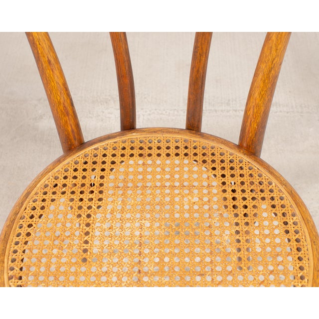 Pair of J & J Kohn Thonet Bentwood Cane Viennese Café Chairs For Sale - Image 14 of 17