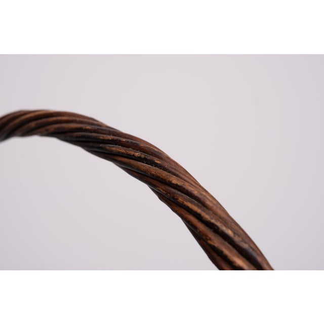 1960s Vintage Rattan Magazine Holder, the Netherlands, 1960s For Sale - Image 5 of 12