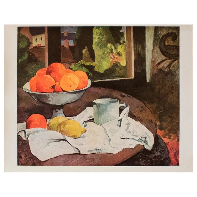1940s 1940s After Paul Gauguin, "Still Life" First Edition Swiss Full-Color Print For Sale - Image 5 of 6