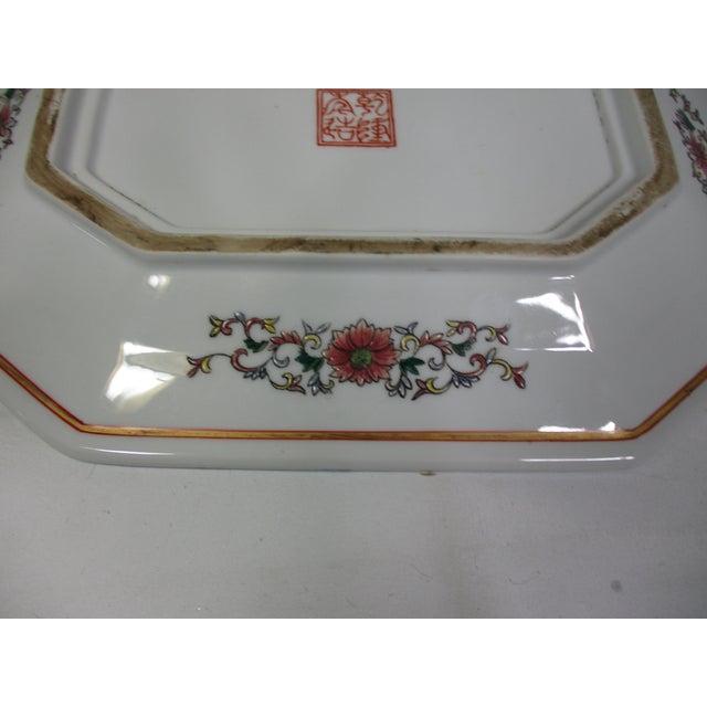 Vintage Hand Painted Enameled Platter Depicting Eight Chinese Elders For Sale - Image 10 of 10