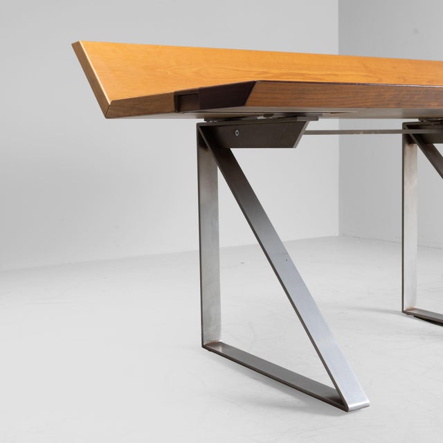 1970s Holli Desk in Wood by Giovanni Offredi for Saporiti Italia, Italy, 1970 For Sale - Image 5 of 15