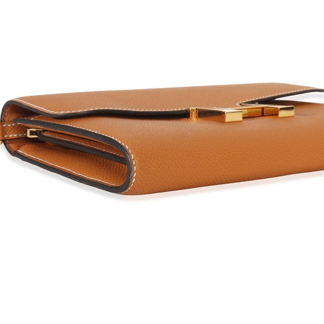 Toffee Epsom Constance Long Wallet To Go GHW For Sale In New York - Image 6 of 9