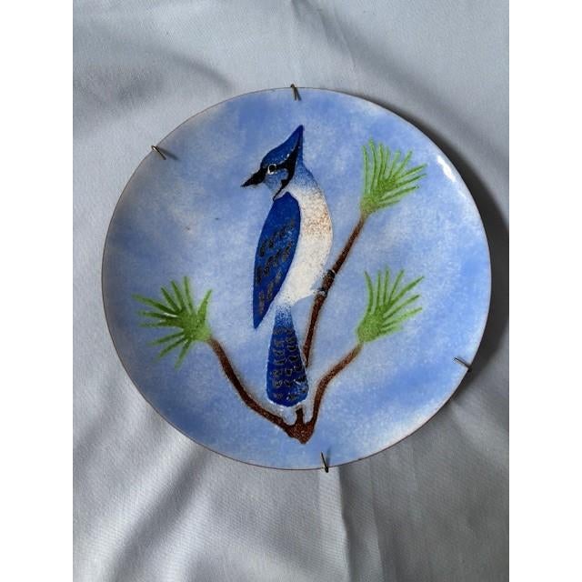 American Late 20th Century Cardinal, Blue Jay, and Meadowlark Plates – Handmade For Sale - Image 3 of 4