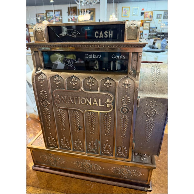 National Cash Register Co. Late 20th Century National Cash Register Co. Brass Model 441 Cash Register For Sale - Image 4 of 5