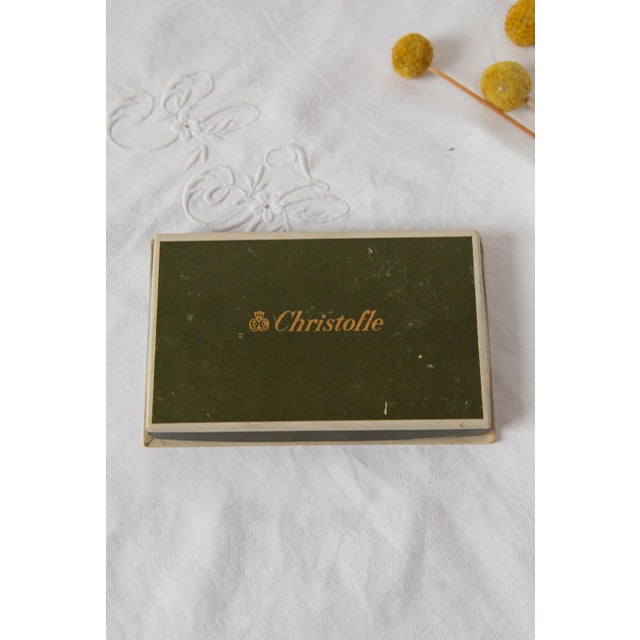 Strié Racket Knife Holders in Case from Christofle, Set of 6, 1950s For Sale - Image 4 of 8