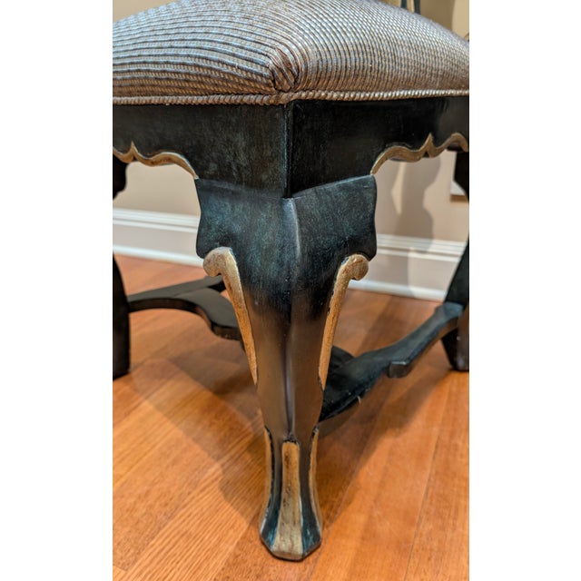 Michael Taylor Pair of Michael Taylor Rococo Portuguese Side Chairs For Sale - Image 4 of 6