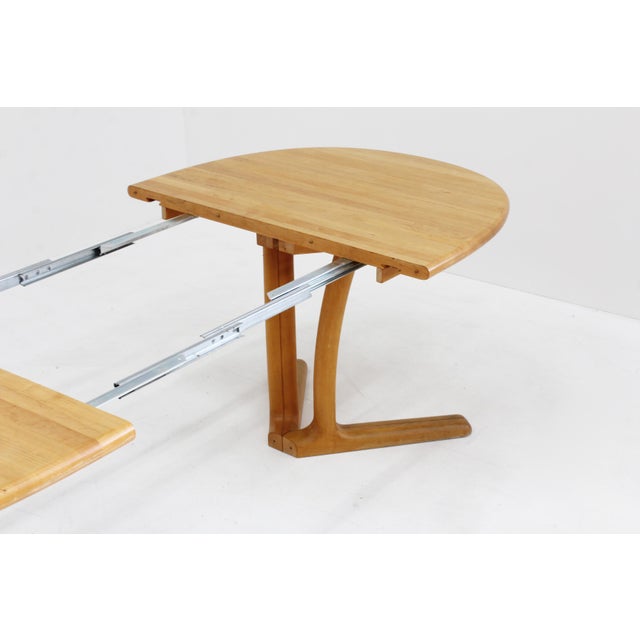 Dyrlund Vintage Danish Oval Extendable Dining Table from Dyrlund, 1960s For Sale - Image 4 of 9