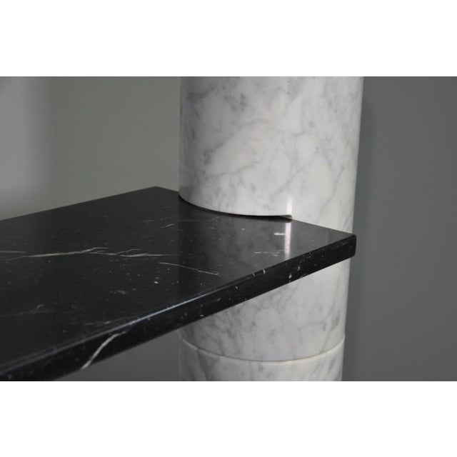 Black Loico Bookcase in Carrara and Marquina Marble by Angelo Mangiarotti for Skipper, 1970 For Sale - Image 8 of 16