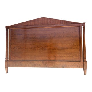 Niermann Weeks Custom Neoclassical Solid Cherry With Walnut -Finish Headboard For Sale