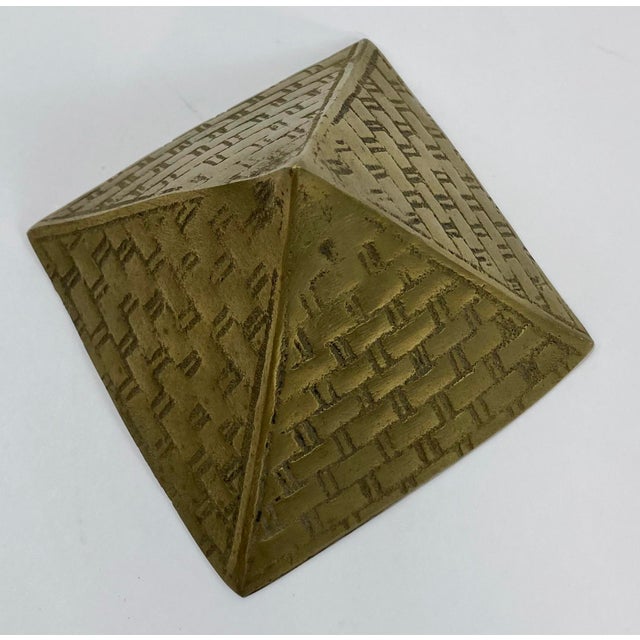 Vintage Brass Pyramid Paper Weight For Sale In Kansas City - Image 6 of 6