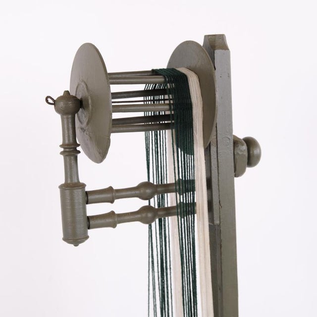 1900 - 1909 Antique Green Painted Spinning Wheel, 1900 For Sale - Image 5 of 9