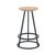 Slate grey metal gustave bar stool 65 cm natural oak by harto dimensions: w 42 x d 42 x h 65 cm. Materials: solid wood,...