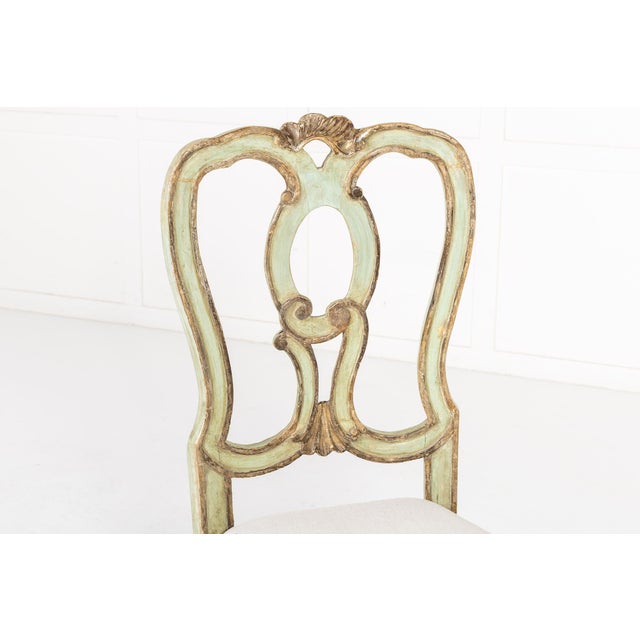 Antique Italian Painted Chairs, 1700s, Set of 10 For Sale - Image 6 of 13