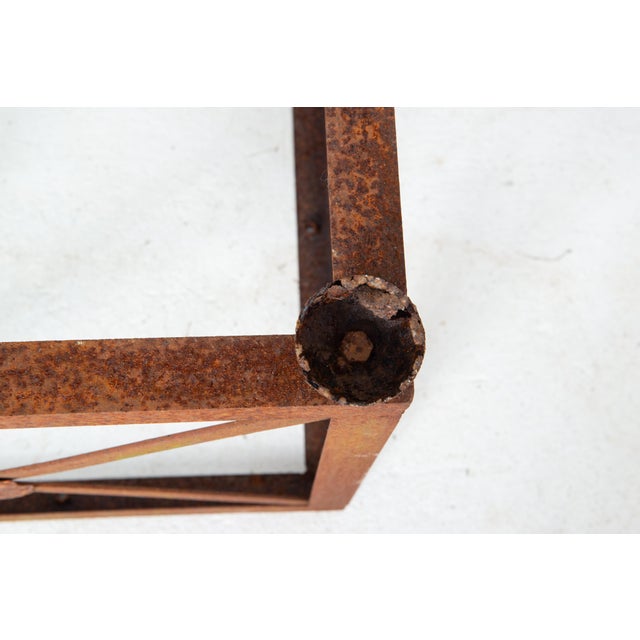 Pair of Large Classical Steel Garden Obelisks For Sale - Image 11 of 12