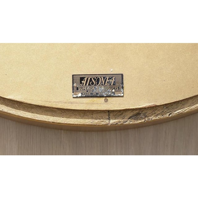 Antique Convex Gilt Wood Butler's Wall Mirror attributed to Atsonea, 1930s, Set of 2 For Sale - Image 9 of 10