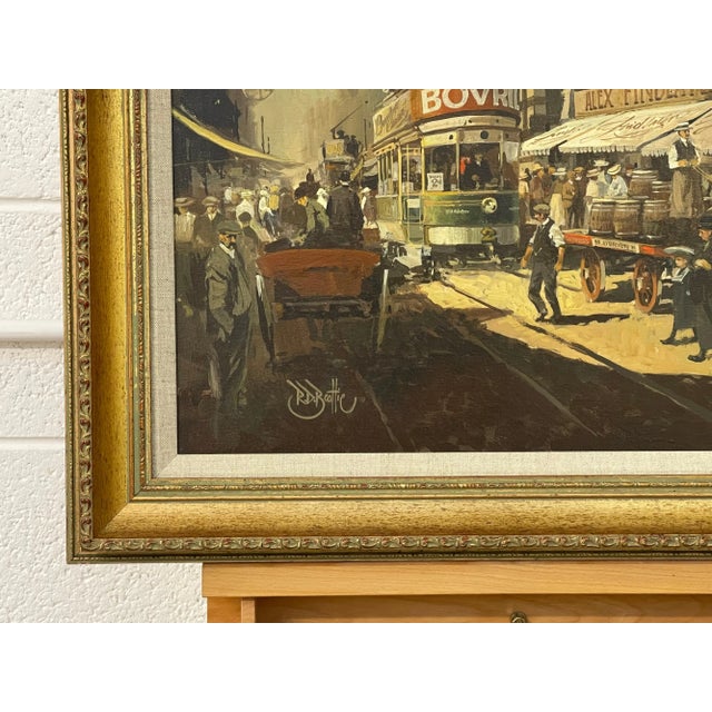 Mid 20th Century Robert D Beattie, Oil Painting of Kingstown Dublin in 1910 by Modern Impressionist Irish Artist, 1950 Circa For Sale - Image 5 of 13