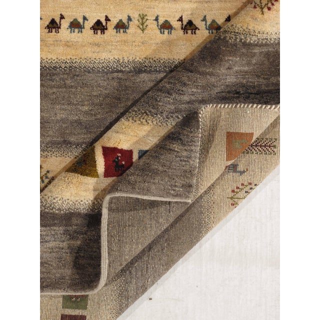 Vintage Hand-Knotted Persian Gabbeh Rug 8'5" X 11'4" For Sale In Washington DC - Image 6 of 6