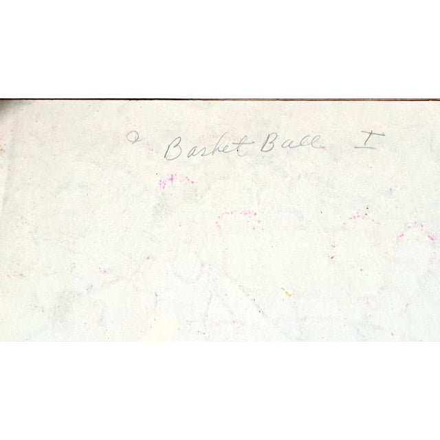 Paper Malcah Zeldis, Malcah Zeldis Folk Art Gouache Painting Sports Basketball Arena Coca Cola Sign, 1988 For Sale - Image 7 of 8