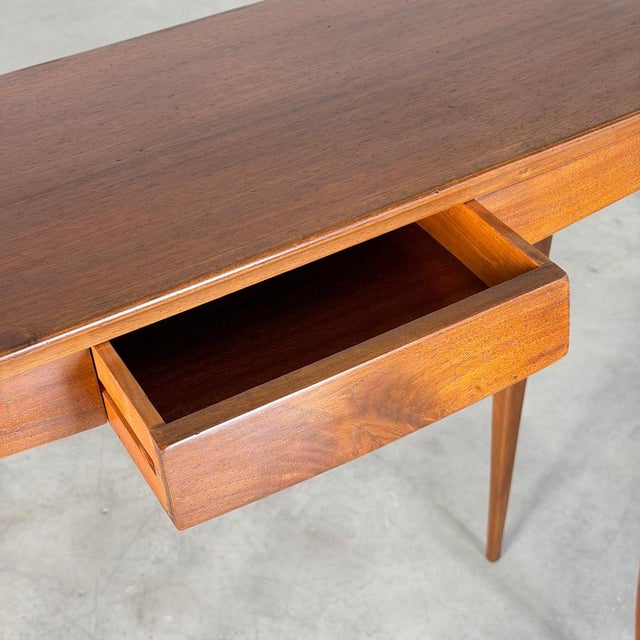 Vintage Walnut Console Table with Hidden Drawer by Pier Luigi Colli, Italy, 1950s For Sale - Image 13 of 18