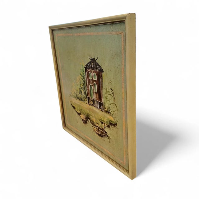 Chinoiserie Scenes, Oil Paintings on Panel, 1890s-1910s, Set of 2 For Sale - Image 12 of 15