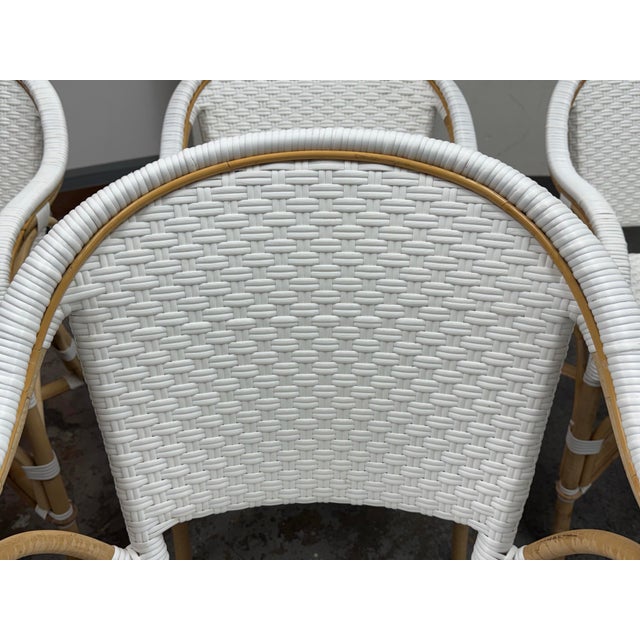 Serena & Lily Riviera Rattan Armchair, Set of Four For Sale In San Francisco - Image 6 of 12