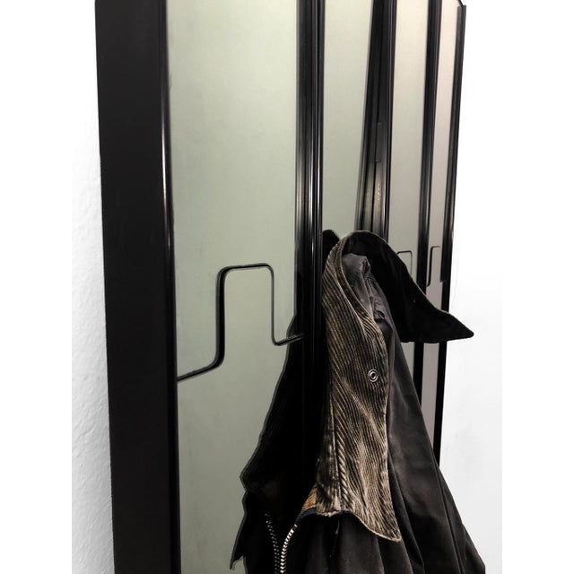 Black Gronda Wall Mirror Coat Racks by Luciano Bertoncini for Elco, Italy, 1970s, Set of 4 For Sale - Image 8 of 10
