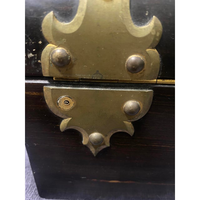 Rare! 19th Century Victorian Letter Box Crafted From Exotic Coromandel Wood For Sale - Image 16 of 18