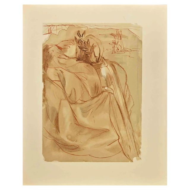 Salvador Dali, The Divine Comedy, Plate 30, Purgatory: Repentance, Woodcut, 1963 For Sale