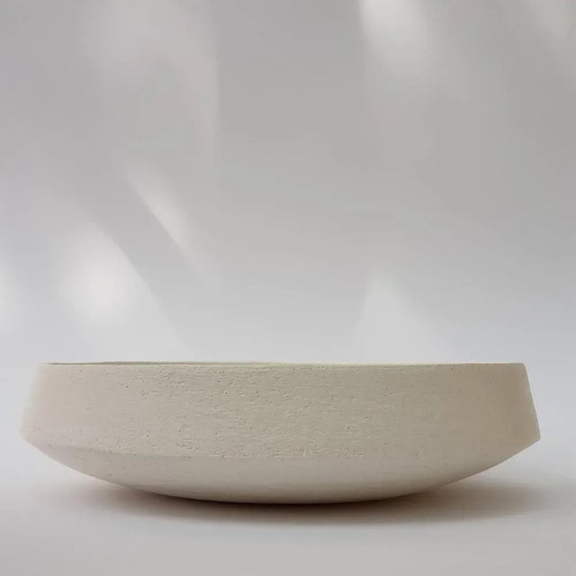 Contemporary White Stoneware Pinakio Plate by Elena Vasilantonaki For Sale - Image 3 of 4