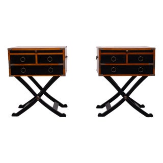 Model Bombay Campaign Nightstands, England, 1970s, Set of 2 For Sale