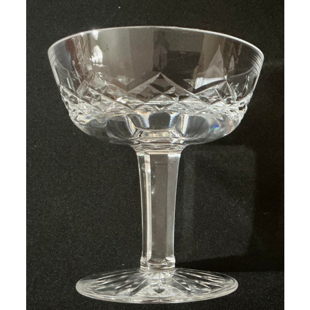 Traditional 1990s Waterford Crystal of Ireland-“ Lismore” Champagne Coupes - Set of Four For Sale - Image 3 of 6