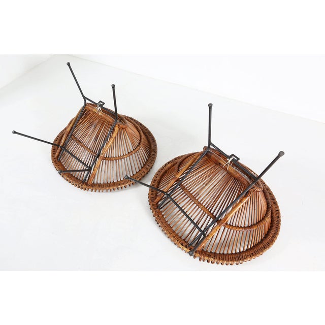 Rattan Lounge Armchairs by Janine Abraham & Dirk Jan Rol, 1960s, Set of 2 For Sale - Image 13 of 14