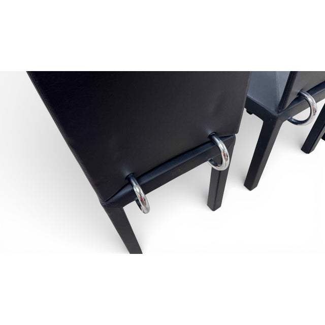 Black Paolo Piva for B&B Italia Arcadia High Back Dining Chairs - Set of 6 For Sale - Image 8 of 16