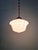Large Art Deco Pendant Light in White Opaline Glass, 1930s For Sale - Image 4 of 13