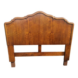 1970s Henredon Solid Walnut Queen Size Headboard For Sale