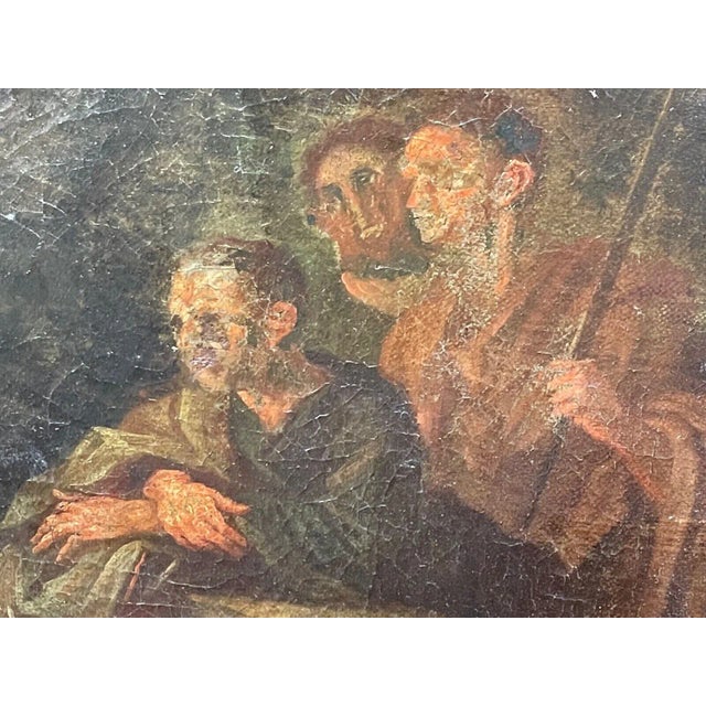 18th Century 18th Century Italian Baroque Mythological Oil Painting in Carved Giltwood Frame Apollo and Marsyas After Filippo Lauri For Sale - Image 5 of 11