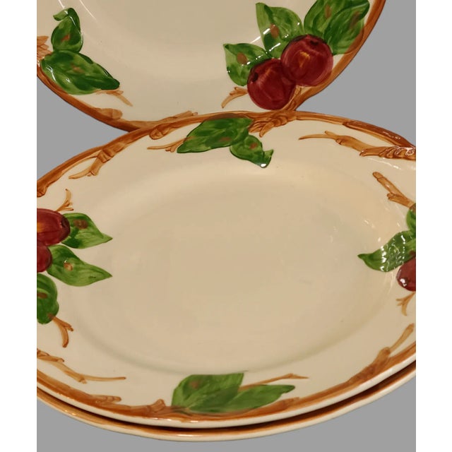Franciscan China Vintage Franciscan Earthenware Apple Pattern Dinner Plates- Set of 6 For Sale - Image 4 of 8