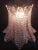 Pair of Murano Six-Tier Felci Wall Sconce – 10 Pink Glasses For Sale In Los Angeles - Image 6 of 11