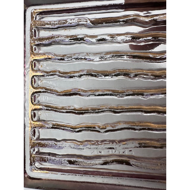 1960s Smeyers Art Glass Coasters With Wooden Holder, Hollywood Regency Barware – Set of 6 For Sale In Orlando - Image 6 of 12