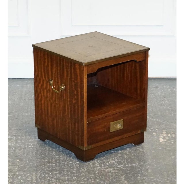 Gorgeous Bevan Funnell Military Campaign with A Heritage Brown Leather Embossed top. A very well made and solid table, to...