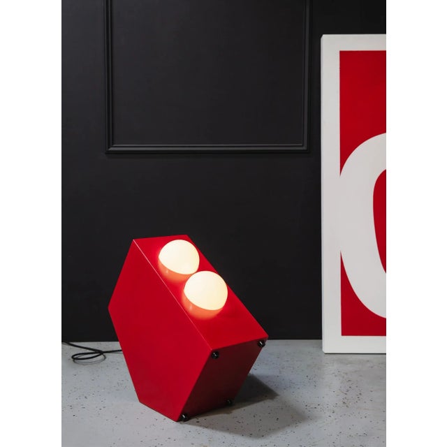John Beck Paper & Steel 21st Century Monitor Floor Lamp by John Beck Paper & Steel For Sale - Image 4 of 9