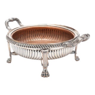 English Sheffield Footed Serving Bowl, C. 1825 For Sale