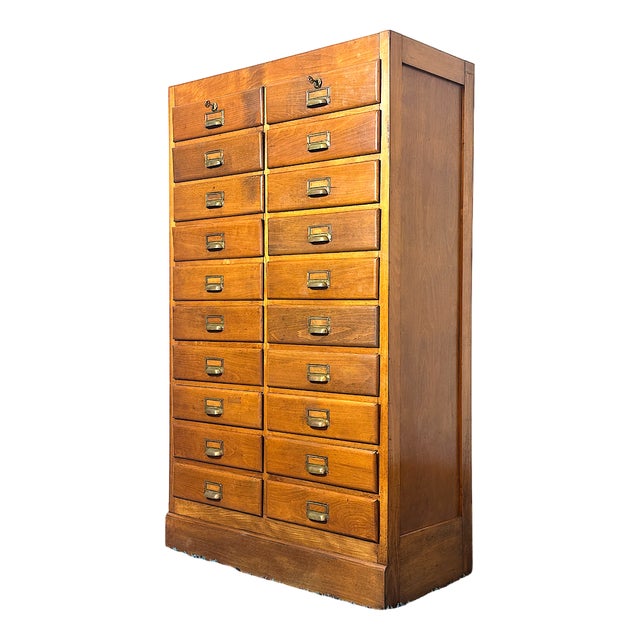 20-Drawer Filing Cabinet, Italy, 1950s For Sale