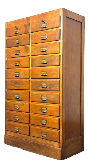20-Drawer Filing Cabinet, Italy, 1950s