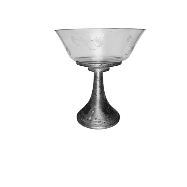 Art Nouveau Bowl on Stand, Czechoslovakia, 1900s For Sale - Image 11 of 14